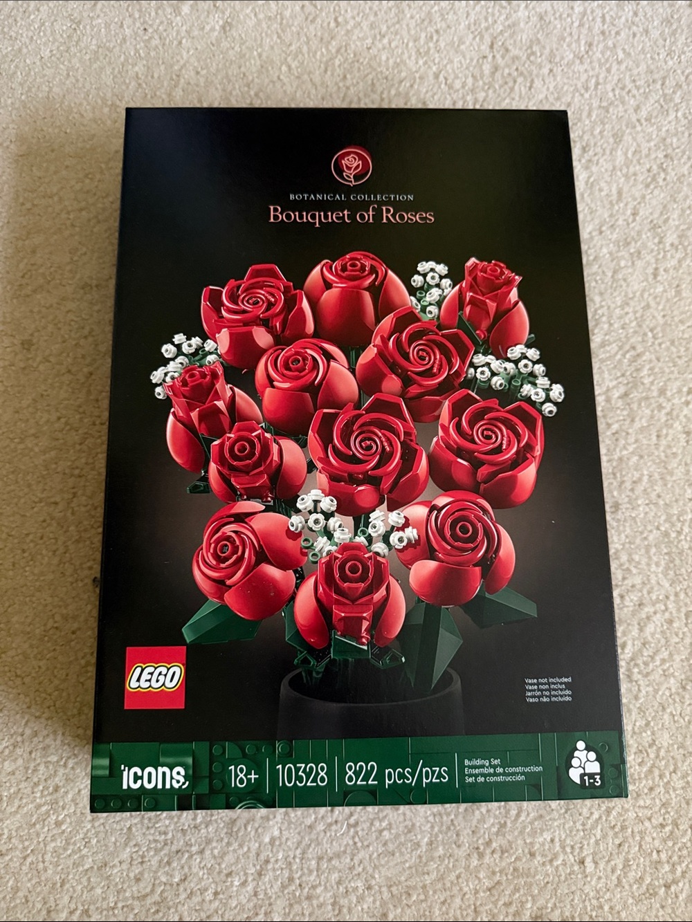 Lego - bouquet of roses - red - botanical collection